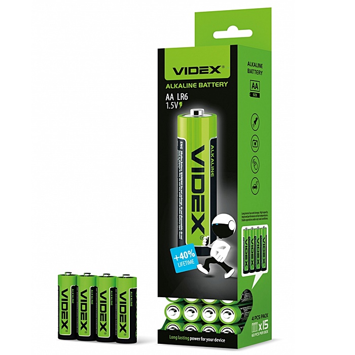 Батарейки Videx пальчикові 007005 оптом